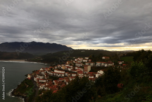 Viewpoint San Roque located in the province of Asturias, in northern Spain.