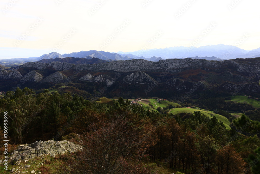 Fototapeta premium Mirador del Fito located in the province of Asturias, in northern Spain.
