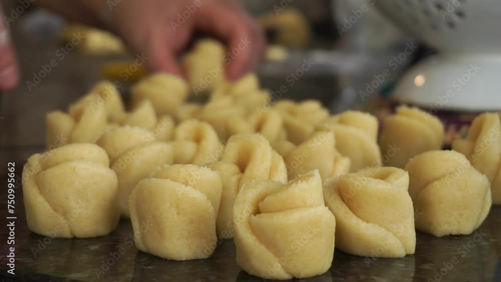 homemade cookies, preparing cookies in the background homemade cookies, preparing cookies in the background