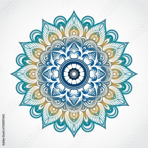 elegant beautiful mandala design, color decorative background