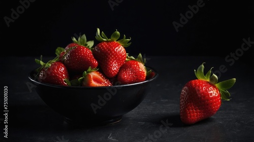 strawberries in a glass bowl