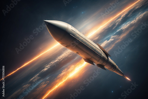 Obraz na płótnie Hypersonic ballistic missile.