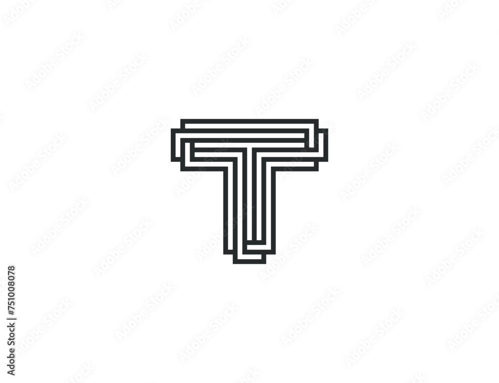 initial Letter T Logo Concept icon symbol sign Design Element. Vector illustration logo template initial Letter T Logo Concept icon symbol sign Design Element. Vector illustration logo template