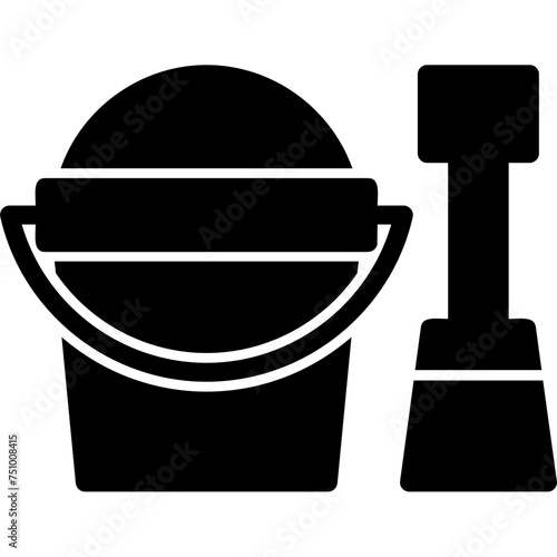 Shovel and Pail Icon