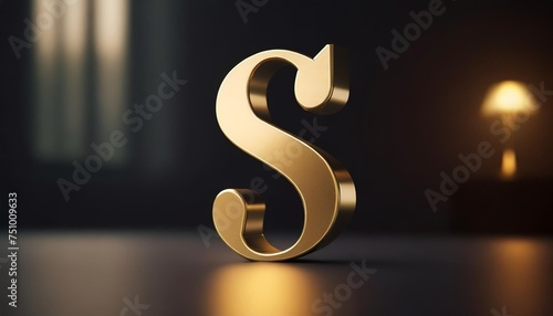 gold letter s