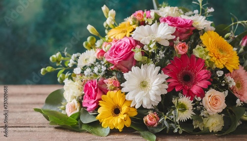 beautiful colorful mixed flower bouquet