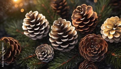 collection of pinecones various conifer cones isolated over a transparent background natural christmas or winter decoration douglas fir tree mountain pine black pine larch and cypress top view photo