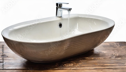 elegant wash basin isolated on white