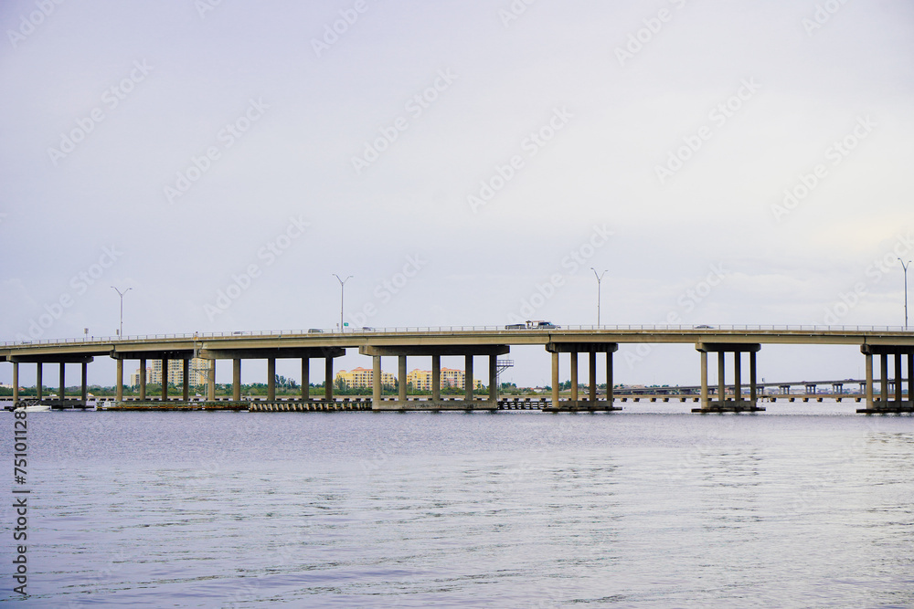 Bradenton, FL, USA - 03 02 2024: The landscape of Bradenton harbor and manatee river