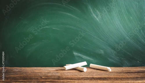 texture of chalk on green blackboard or chalkboard background school education board dark wall backdrop or learning concept © Raymond