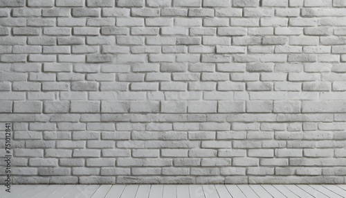 simple grungy white brick wall as seamless pattern texture background