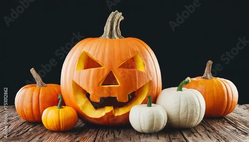 jack o lantern 3d rendering isolated halloween pumpkin