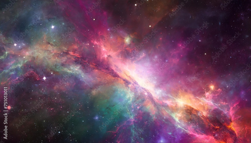 space galaxy nebula background - obrazy, fototapety, plakaty 