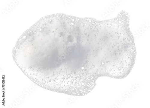 Soap foam with lots of bubbles on transparent background (png image)