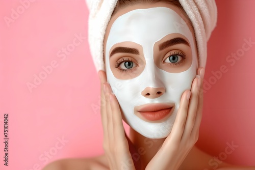 Beautiful Woman with Face Mask for Health, pandemic, prevention, healthcare