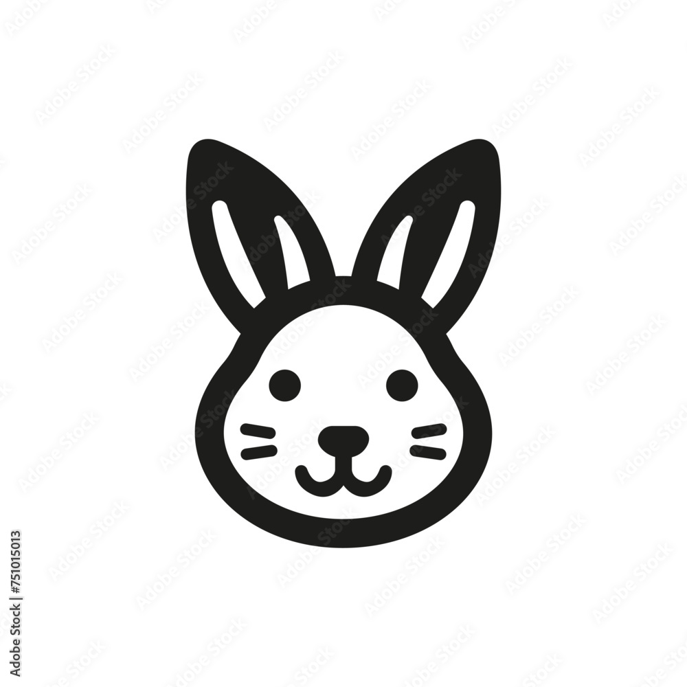 Rabbit icon. Bunny face. Easter and animal concept. Vector illustration Rabbit icon. Bunny face. Easter and animal concept. Vector illustration
