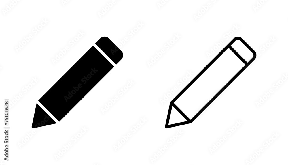 Pencil icon set. pen symbol. edit icon vector Pencil icon set. pen symbol. edit icon vector