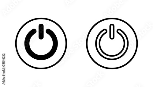 Power icon set. Power Switch Icon. Electric power