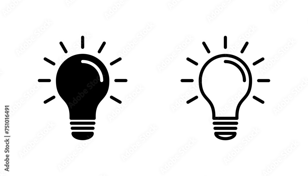Lamp icon set. Light bulb icon vector. idea symbol. Lamp icon set. Light bulb icon vector. idea symbol.