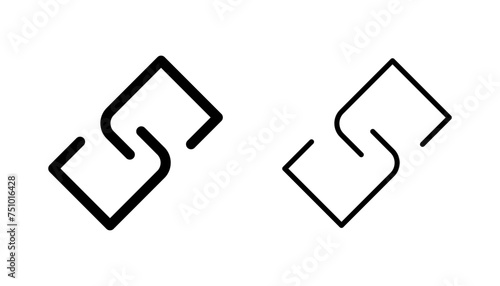 Link icon set. Hyperlink chain symbol.