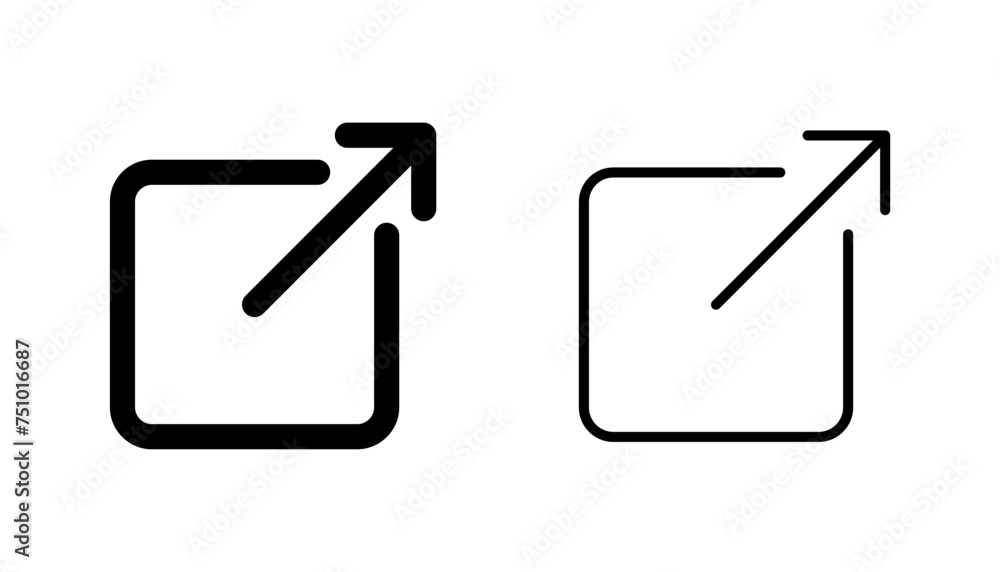 External link icon set. link icon vector. hyperlink symbol External link icon set. link icon vector. hyperlink symbol