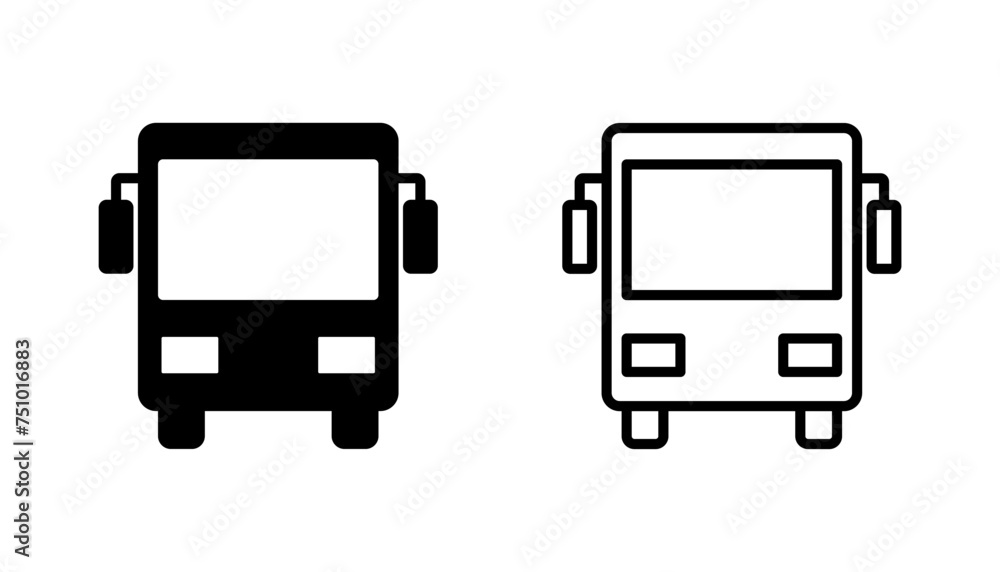 Bus icon set. bus vector icon Bus icon set. bus vector icon