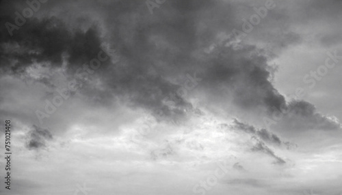 Gray sky with dark clouds. Background.