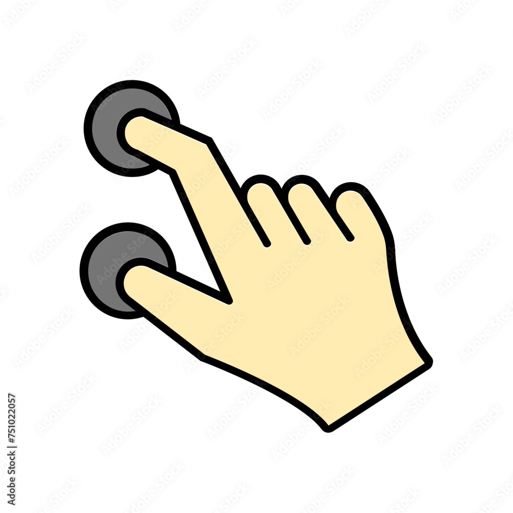 Obraz premium hand icon. lineal color icon