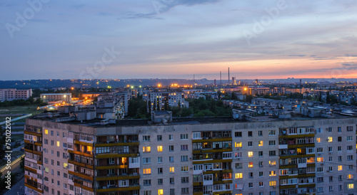 evening view of Severodonetsk before the war with Russia 1