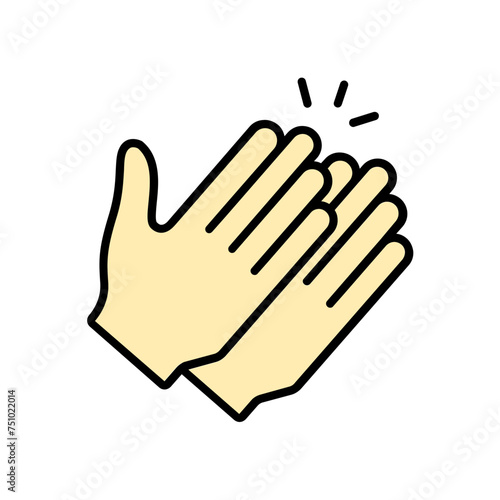 hand icon. lineal color icon
