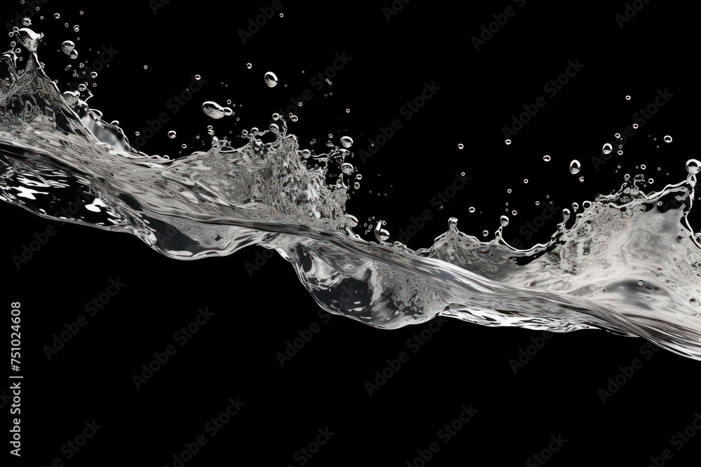 a close up of water splash