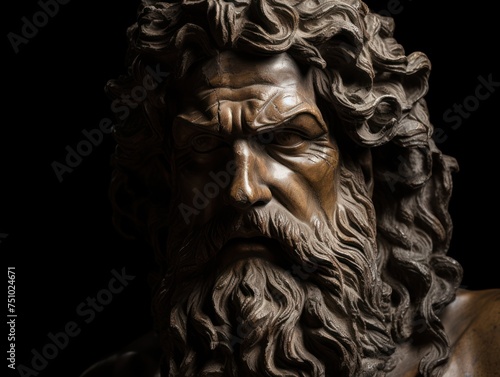 a statue of a bearded man