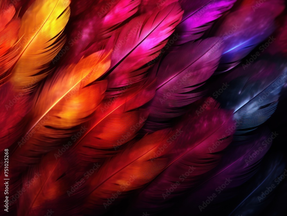 a group of colorful feathers a group of colorful feathers