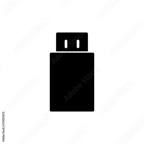Usb icon vector isolated on white background. Flash disk icon vector