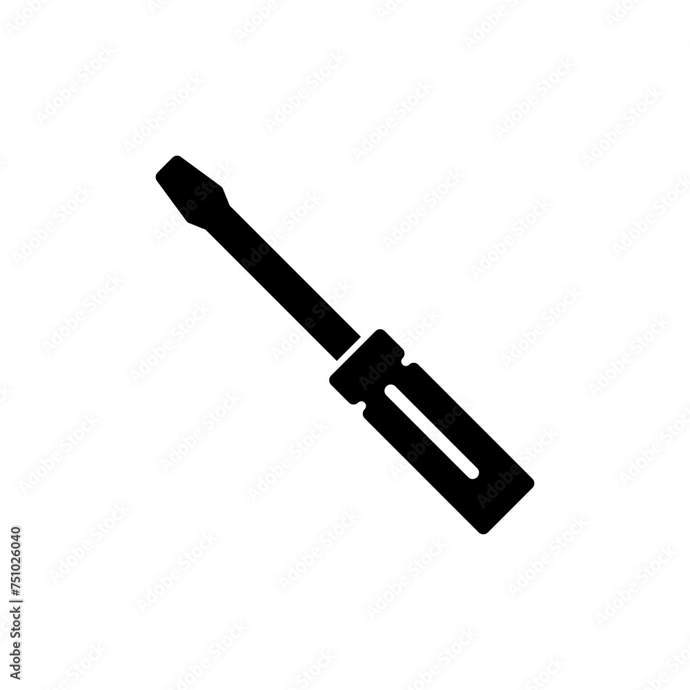 Screwdriver icon vector isolated on white background. Screwdriver vector icon Screwdriver icon vector isolated on white background. Screwdriver vector icon