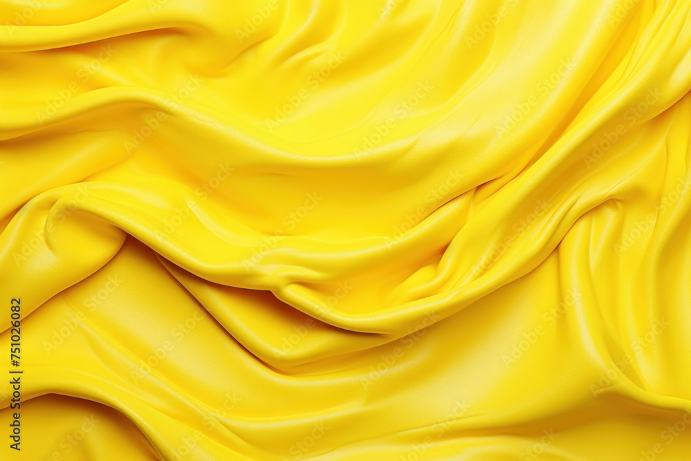 a yellow fabric with folds a yellow fabric with folds