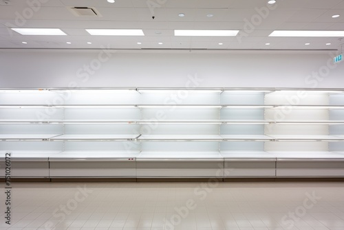 empty shelves in a store