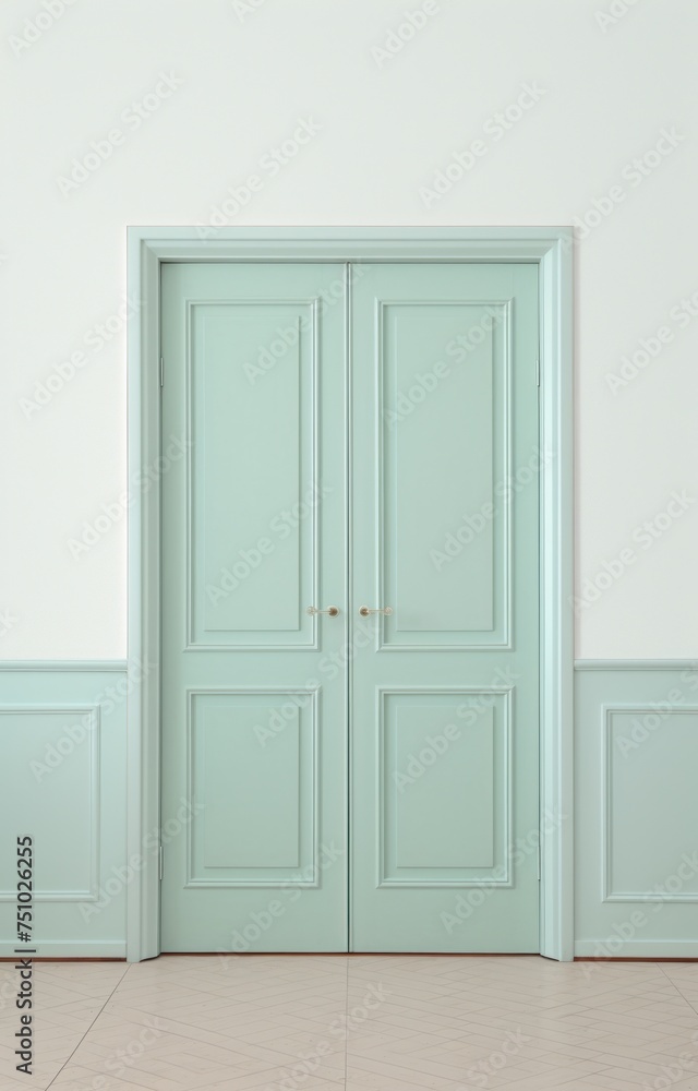 a double door in a room