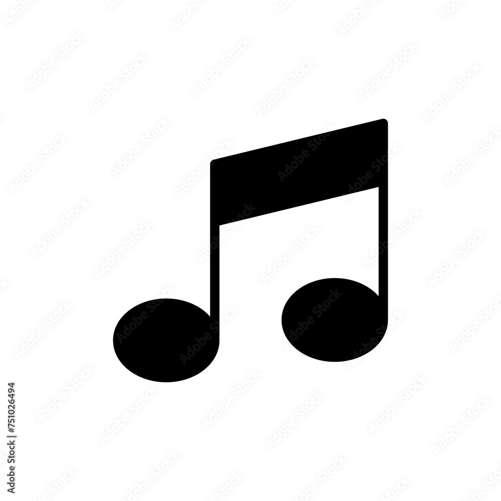 Music icon vector isolated on white background, music vector icon, Melody, song, note, sound, audio sign Music icon vector isolated on white background, music vector icon, Melody, song, note, sound, audio sign