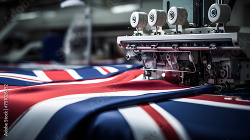 Impression of British Quality: A Close-up Detail of Handcrafted British Flag Displaying Unsurpassed Craftsmanship