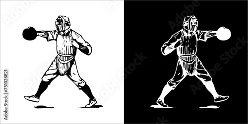Illustration vector graphics of baseball icon