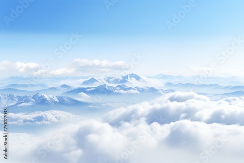 clouds and mountains in the sky