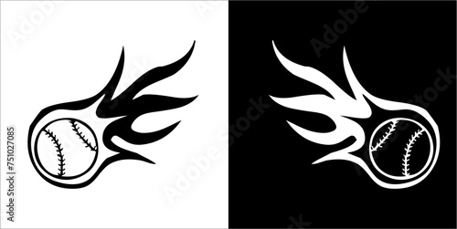 Illustration vector graphics of baseball icon