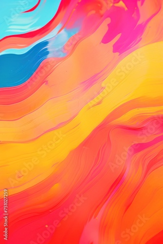 a colorful painting on a surface