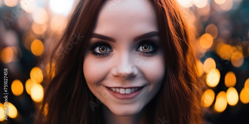 a woman smiling at camera