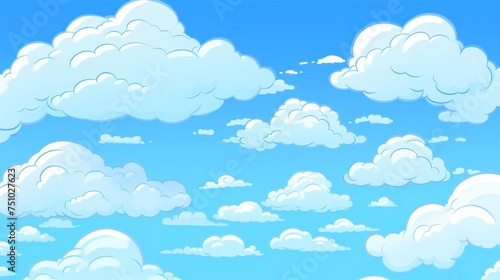 a blue sky with clouds © sam