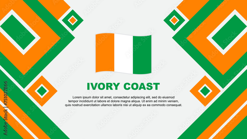 Ivory Coast Flag Abstract Background Design Template. Ivory Coast Independence Day Banner Wallpaper Vector Illustration. Ivory Coast Cartoon Ivory Coast Flag Abstract Background Design Template. Ivory Coast Independence Day Banner Wallpaper Vector Illustration. Ivory Coast Cartoon