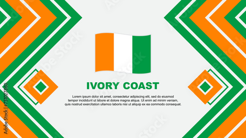 Ivory Coast Flag Abstract Background Design Template. Ivory Coast Independence Day Banner Wallpaper Vector Illustration. Ivory Coast Design