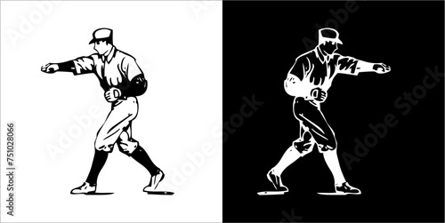 Illustration vector graphics of baseball icon