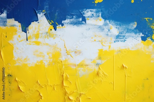 a blue and yellow paint © sam